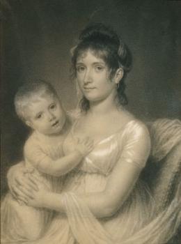 約翰 範德林 Mrs. Daniel Strobel, Jr. (Anna Church Strobel) and Her Son, George